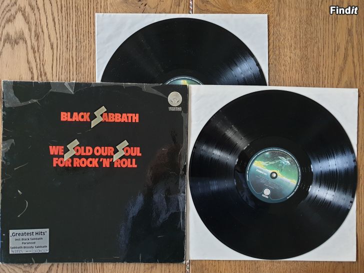 Säljes Black Sabbath, We sold our soul for rockn roll No poster. Vinyl 2LP