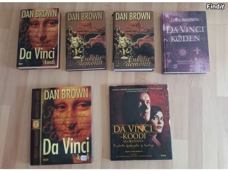 Myydään Dan Brown Da Vinci kirjat