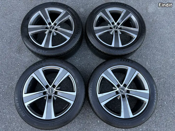 Myydään 5x112, 66.5mm+, 18, 235/50R18 sommardäck + fälgar
