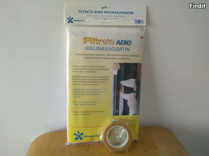 Myydään Filtrete Aero  ikkunasuodatin tuuletusluukkuun