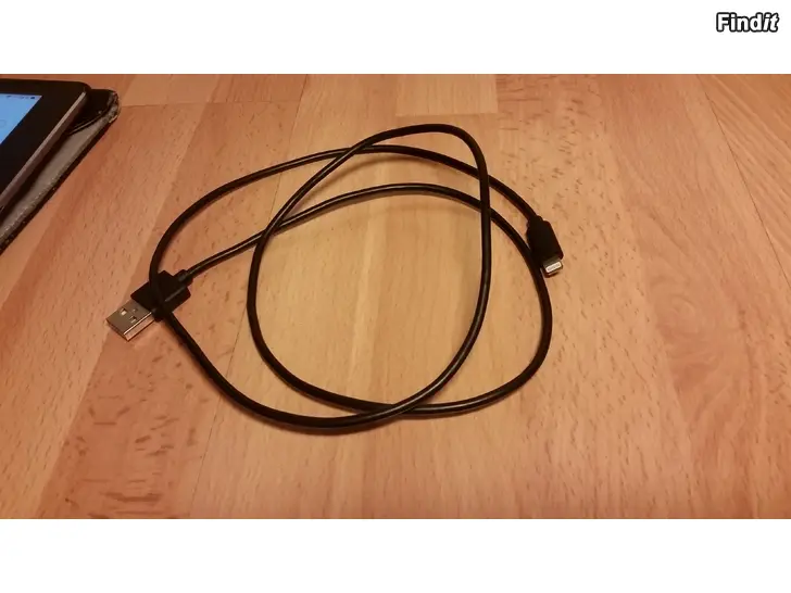 Säljes USB-A - ipad iphone kaapeli 1m musta 3e