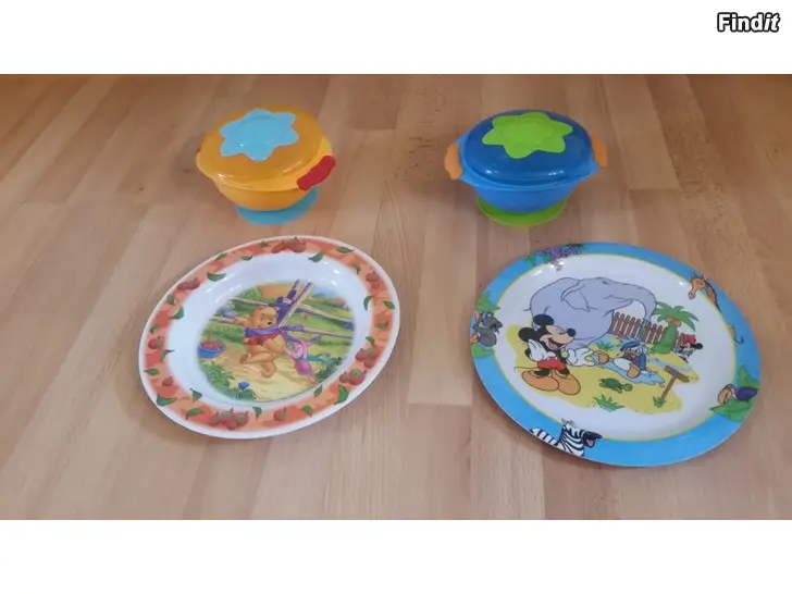Myydään Disney lasten astiat -yhteensä 4e