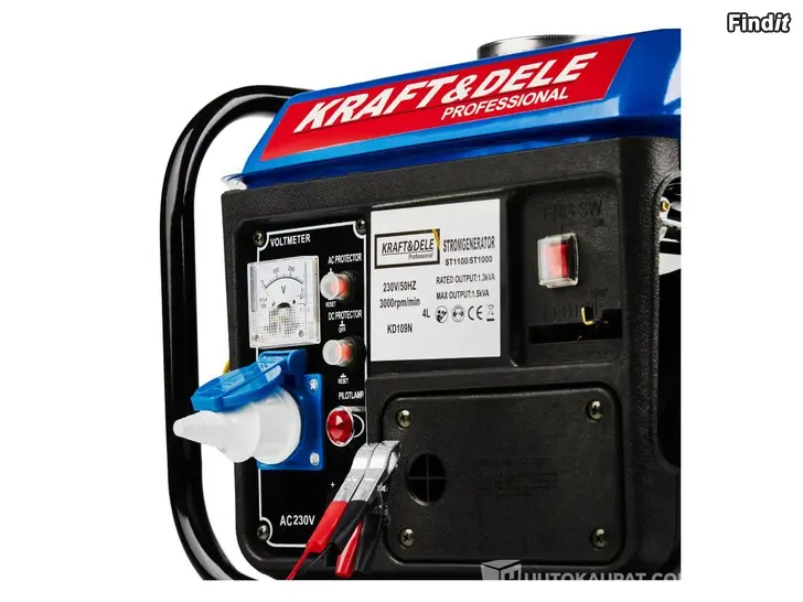 Säljes Bensingenerator, 2 takt, 1 fas, 1500W max 1200W kontinuerlig