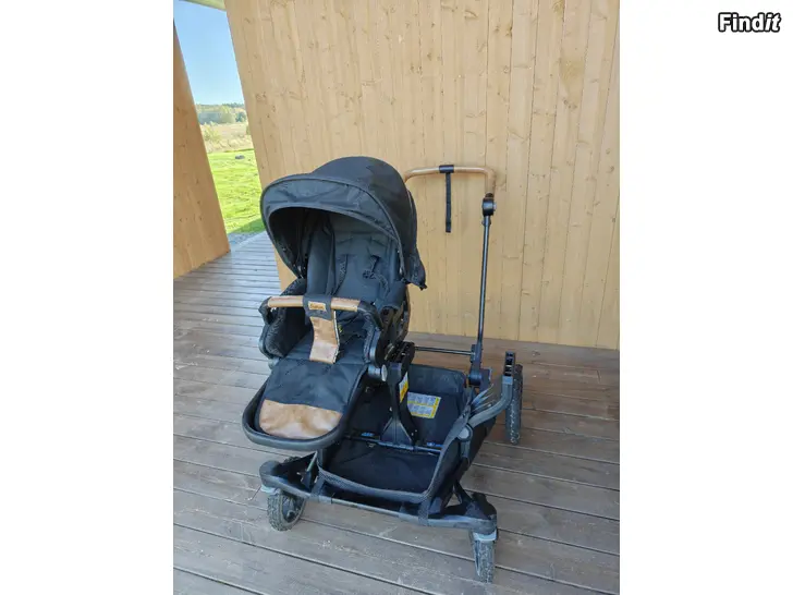 Myydään Emmaljunga NXT Twin Outdoor-underrede + NXT Seat Flat-sits