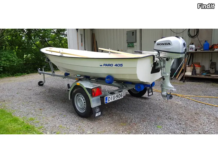 Säljes Paro 405 + Honda BVS 6A + traileri Aku BS 600-L