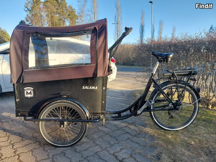 Säljes Lådcykel med el-assistans / laatikkopyörä sähköavustuksella