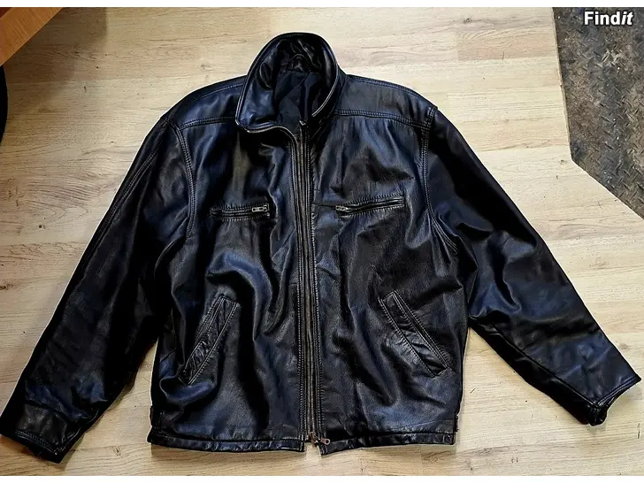 Säljes Vintage Kokko-Nahka mc-läderjacka i toppskick äkta läder