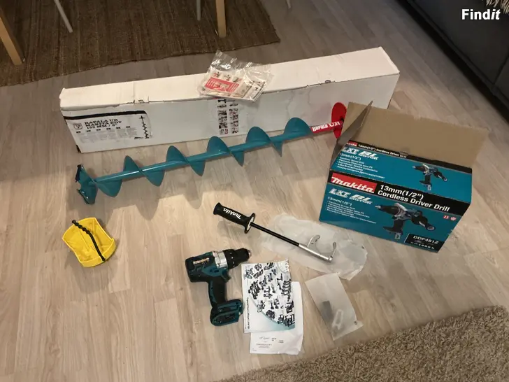 Myydään Rapala UR 155 jääkaira ja Makita ddf481z akkukone