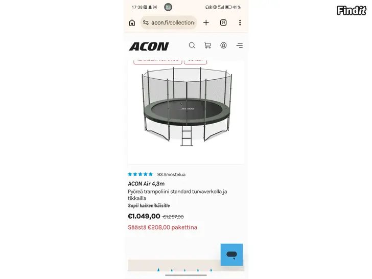 Säljes Acon studsmatta