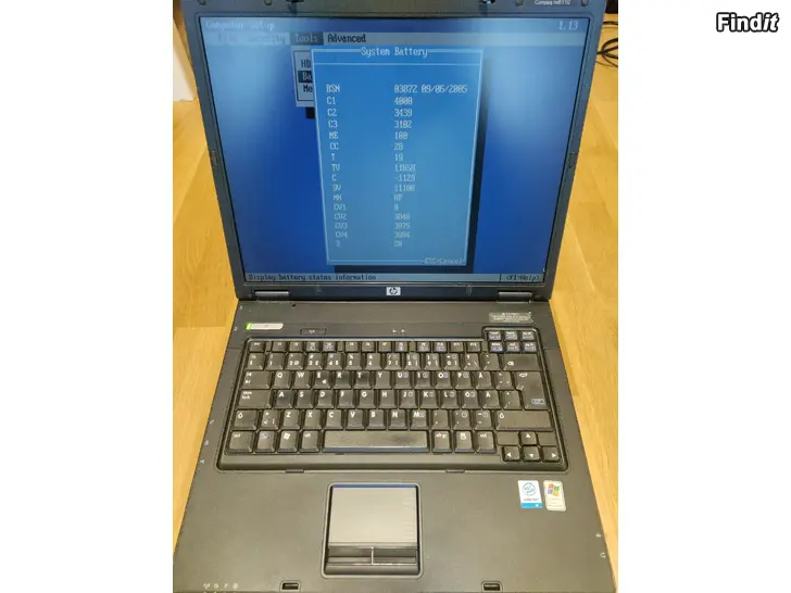 Bortges Compaq nx6110 laptop ursprungligen Windows XP