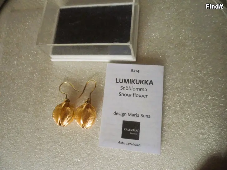 Myydään Kalevala Lumikukka korvakorut Uudet