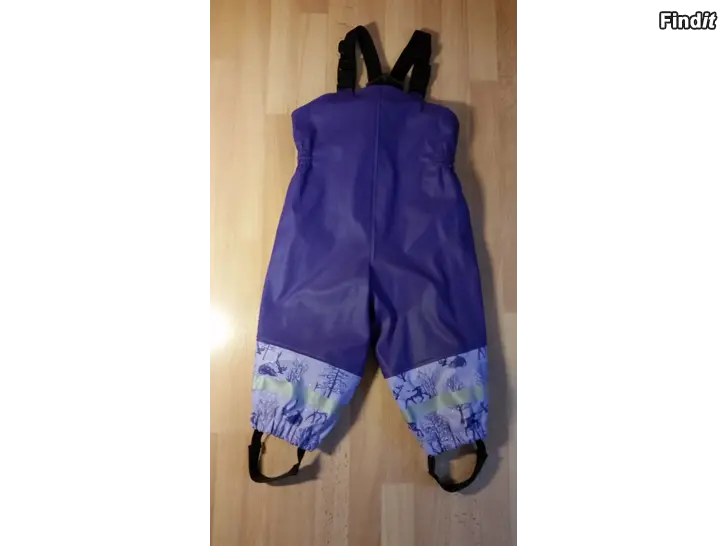 Myydään PAX sadehousut henkseleillä ja vuorella 74-80 violetti-10e