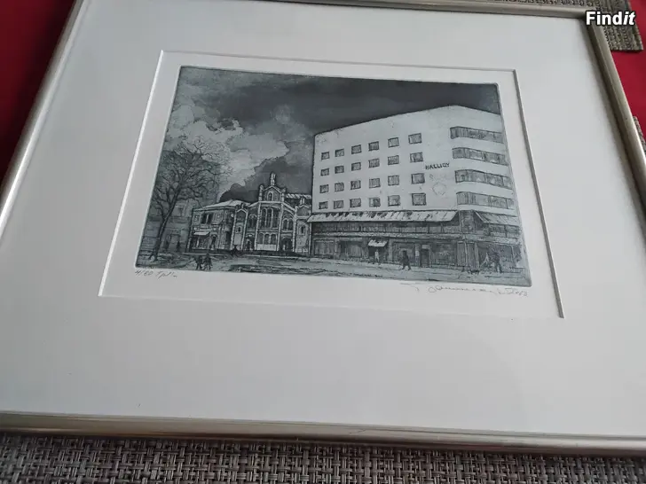 Säljes Tapani Tammenpää grafik