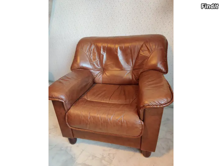 Säljes Läderfåtöljer, 2 st