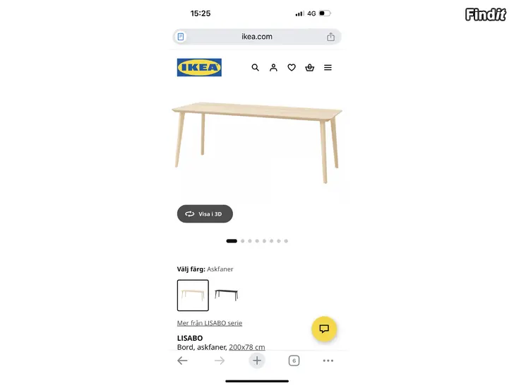 Säljes Säljes matbord + 6 stolar