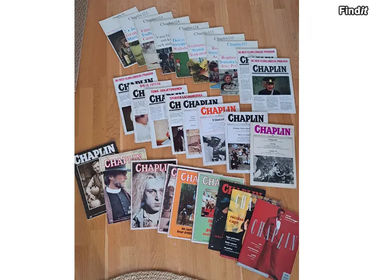 Säljes Chaplin, sveriges ledande filmtidning, 27 stycken, samt 5 stycken digra och fina filmlexikon