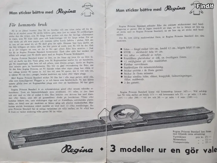 Säljes Vintage stickningsapparat