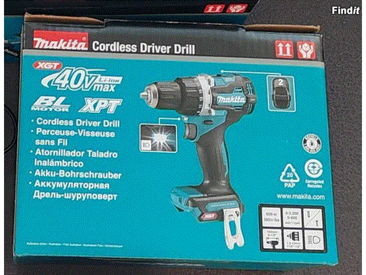 Myydään Uusi Makita XGT 40V akkuporakone runko