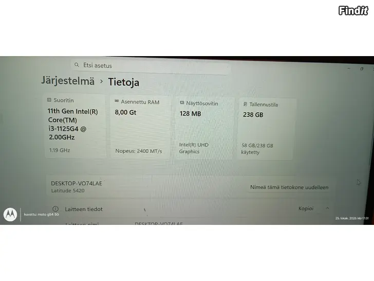 Myydään Dell Latitude 5420 i3