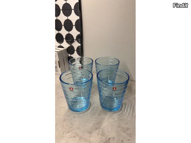 Myydään Iittala Aino Aalto 22cl dricksglas blåa