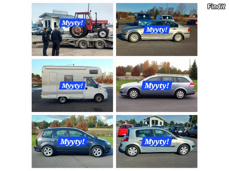 Myydään YLI 45 KPL AUTOJA EI KÄSIRAHAA EI KASKOA
