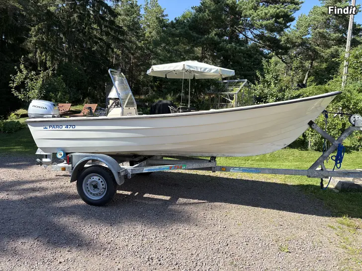 Myydään Paro 470 uudenveroisella 20 hp Honda koneella
