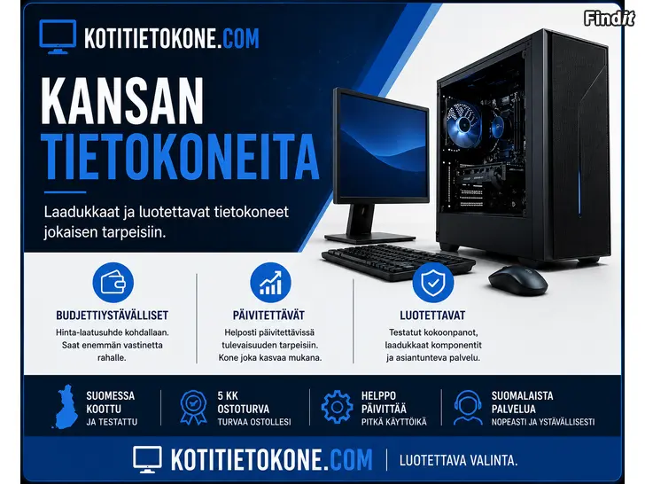 Säljes Kotitietokoneet.com kansan tietokoneita