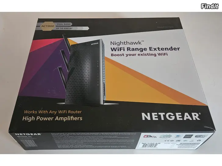 Säljes AC1900 WiFi Mesh Extender EX7000 Nighthawk® Dual-band WiFi Mesh Extender, 1.9Gbps