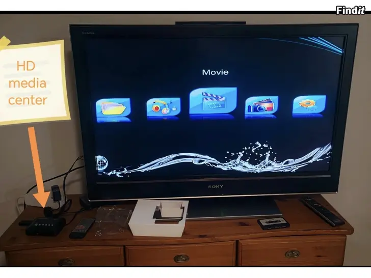 Myydään HD media center