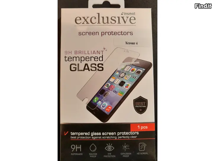 Säljes Insmat Brilliant Glass Full Screen, Galaxy Xcover 4 - skärmskydd