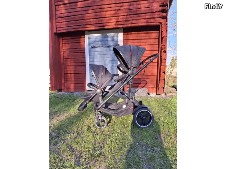 Säljes Phil Ted tvilling- /syskonvagn