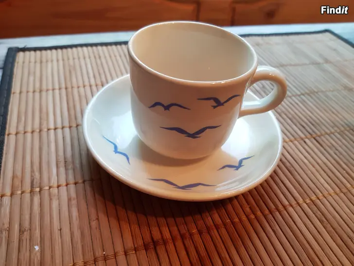 Säljes Vintage lintu kahvikuppi + tassi