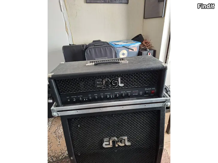 Säljes ENGL Fireball 100w med hard case + 4x12 cab