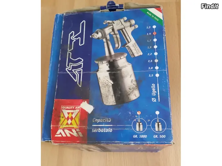 Myydään ANi maaliruisku alasäiliö 1L paineilma ANi Quality air -hinta 10e