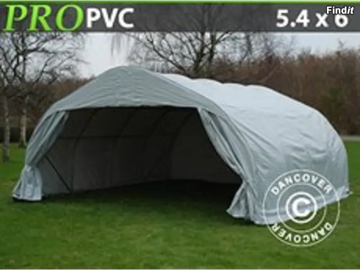 Myydään Dubbel garagetält 5,4 x 6,0 x 2,9m PVC  14044