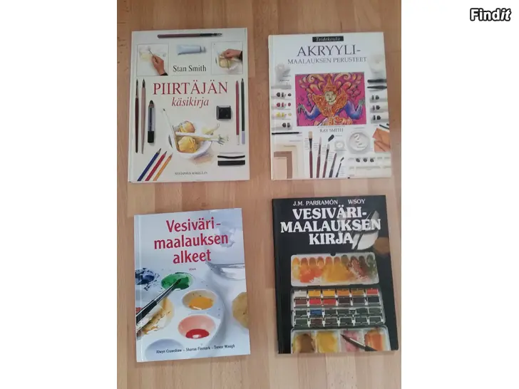 Myydään Piirtäjän kirja- akryylimaalaus - vesivärimaalaus kirjat