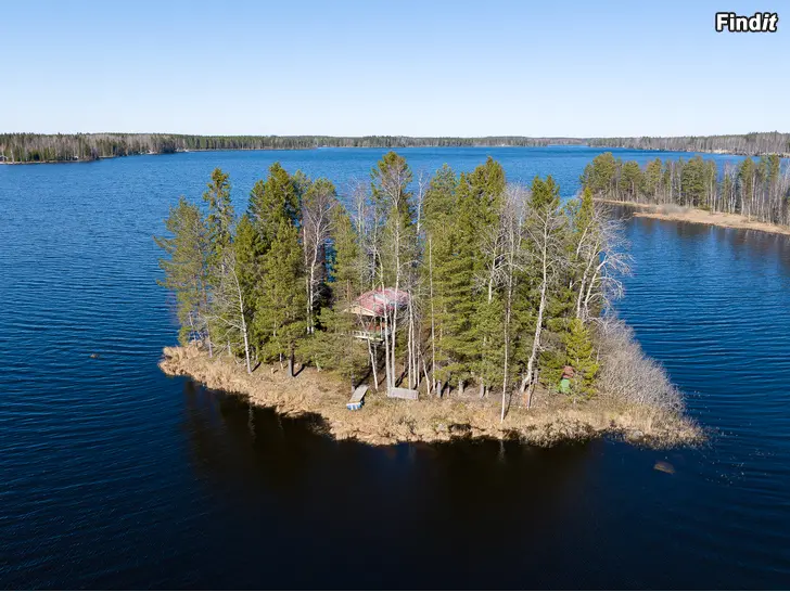 Myydään Oma saari vapaa-ajan asunnolla Röukas-järvellä - Kauhaholmarna