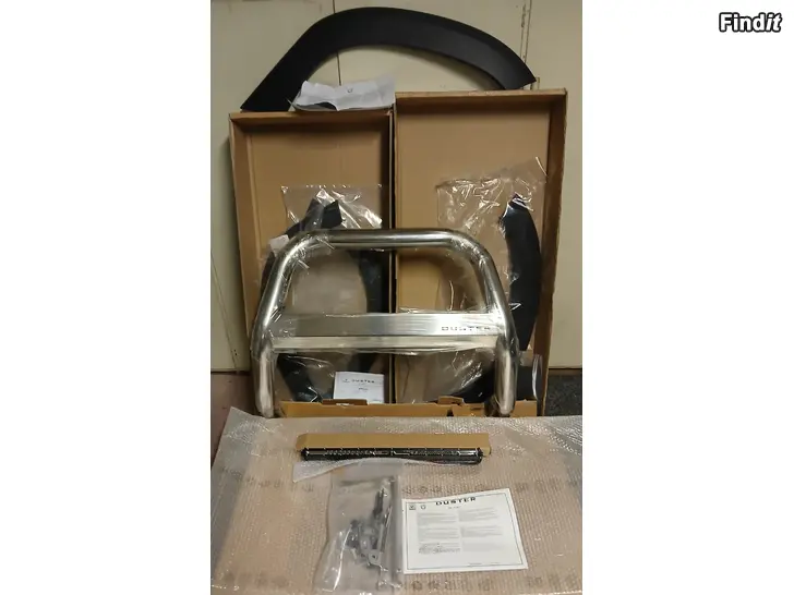 Myydään Dacia Duster 2017-2024 lisävaruste paketti sis. Lisävaloteine, lokasuojalevikkeet, LED-lisävalo bar