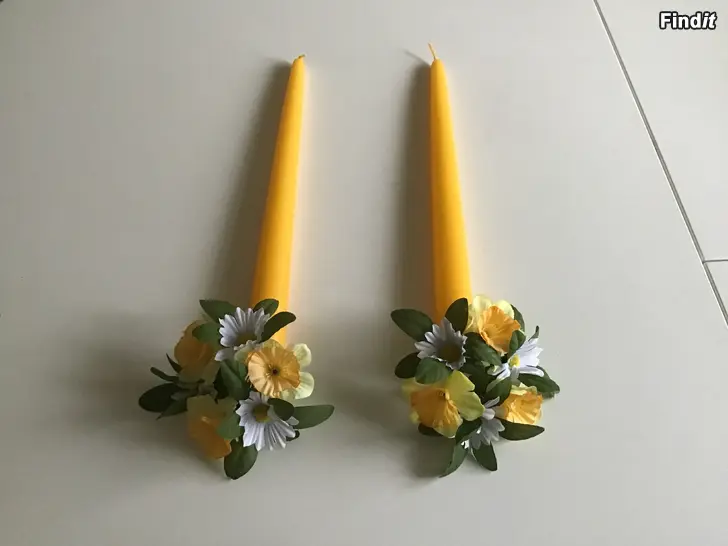 Myydään PÅSK - 4 st Ljus och 4 st ljusmanschetter