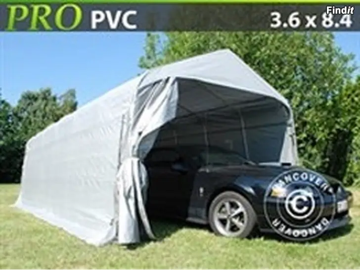 Säljes Garagetält PRO 3,6 x 8,4 x 2,7 Grå PVC 11970
