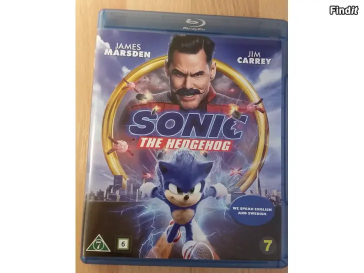Myydään Sonic The Hedgehog BlueRay DVD 6e
