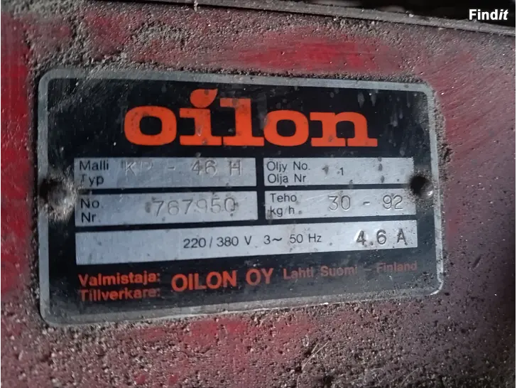 Säljes Oilon oljebrännare