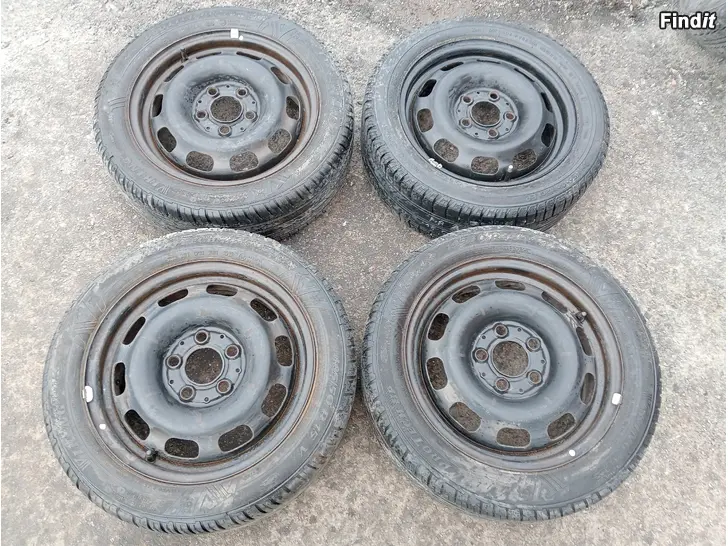 Myydään MB A peltivanteiila kesärenkaat 195/50R15