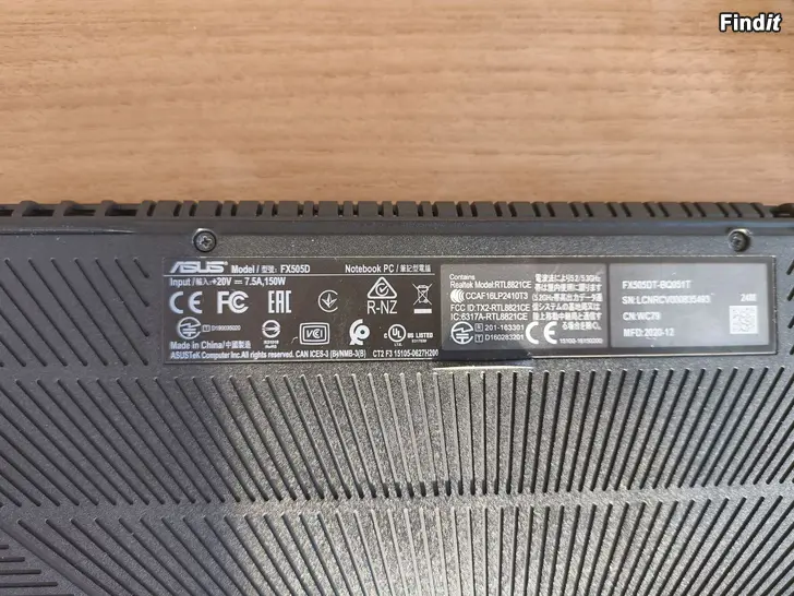 Myydään Hyvä peliläppäri - Bra spel laptop - 1080p low/medium - Asus Tuf fx505D