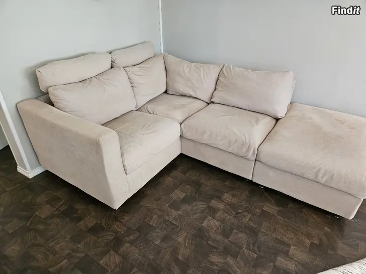 Myydään Ikea Vimle beige hörnsoffa med förvaringsutrymme