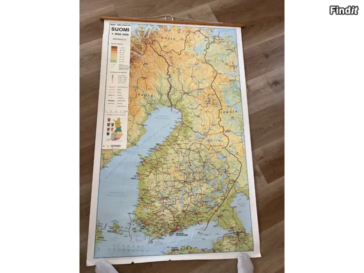 Säljes Vanha Suomen opetuskartta