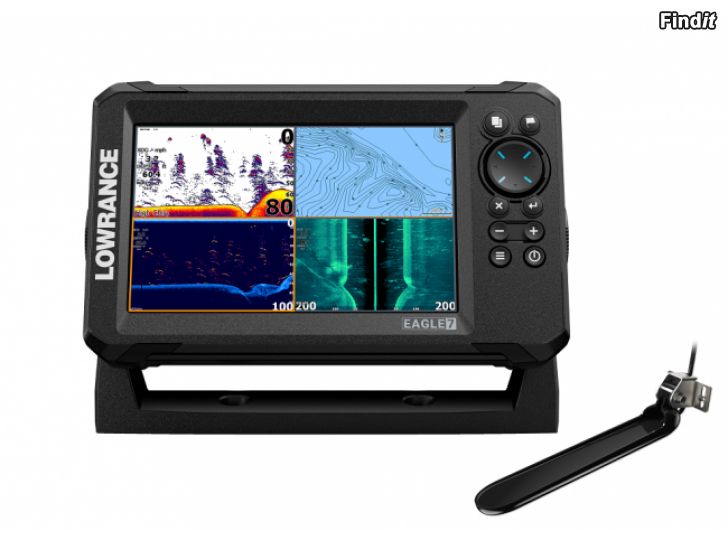 Säljes Demo Kartplotter/Ekolod Lowrance EAGLE 7 med TripleShot HD givare FANTOY