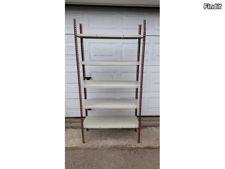 Myydään Varastohylly metallia 5 hyllyä 90x35cm - 10e